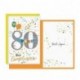 BIGLIETTO COMPLEANNO 80 ANNI CORIANDOLI