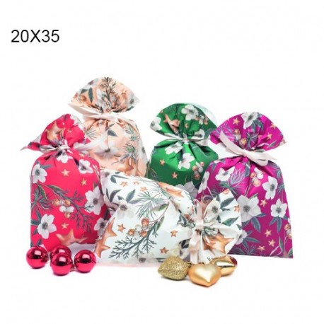 BUSTA REGALO 20X35 W H I T E  CHRISTMAS