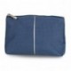 POCHETTE IN TEMPO 21X15 IN TELA BLU