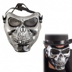 MASCHERA TESCHIO GRIGIO IN PLASTICA RIGI