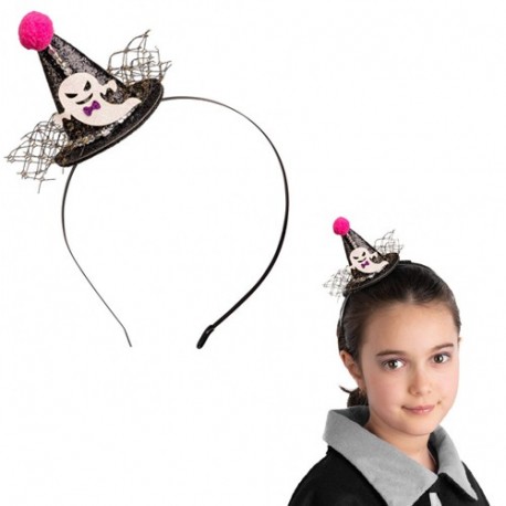 CAPPELLINO NERO GLITTER CON POM PON E FA