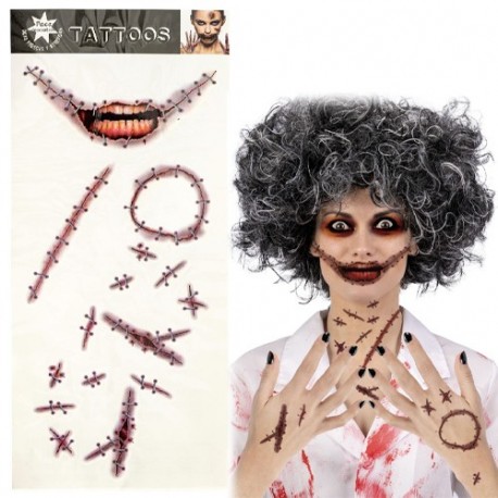 CARTELLA TATUAGGI CICATRICI E BOCCA CUCI