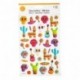 CARTELLA STICKERS MESSICANI IN RILIEVO