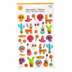 CARTELLA STICKERS MESSICANI IN RILIEVO