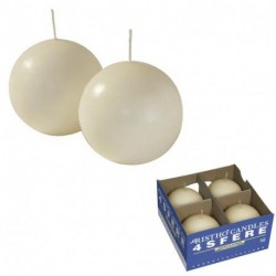 CANDELA SFERA MM80 VASS. 4PZ. AVORIO  -