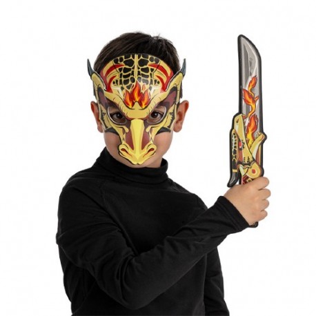 SET MASCHERA E SPADA DRAGO IN EVA L.CM.
