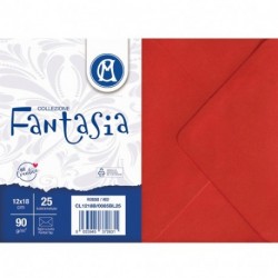 BUSTE 12X18 ROSSO  25PZ. IN BL.
