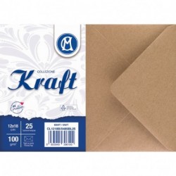 BUSTE 12X18 AVANA  25PZ. IN BL. KRAFT