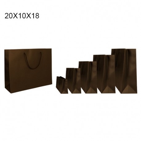 SHOPPER IN CARTA T/U 20X10X18 BROWN  -