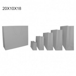 SHOPPER IN CARTA T/U 20X10X18 GREY  -