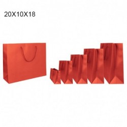 SHOPPER IN CARTA T/U 20X10X18 ROSSO  -