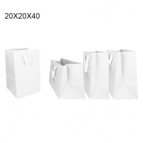 SHOPPER IN CARTA T/U 20X20X40 BIANCA  -