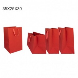 SHOPPER IN CARTA T/U 35X25X30 ROSSO  -