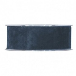 NASTRO DOUBLE VELVET MM40X7MT BLUE  -