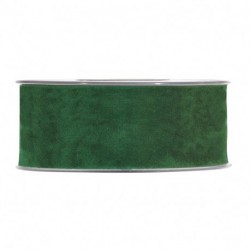 NASTRO DOUBLE VELVET MM40X7MT DARK GREEN