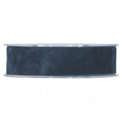 NASTRO DOUBLE VELVET MM25X7MT BLUE  -
