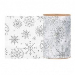 NASTRO ORGANZA SNOWFLAKES MM100X20MT ARG