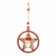 SANTA W/BELLS IN A CIRCLE CM10 ROSSO