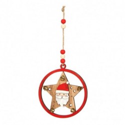 SANTA W/BELLS IN A CIRCLE CM10 ROSSO