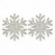 GLITTER WOOD SNOWFLAKES (12 PCS) ØMM20 O