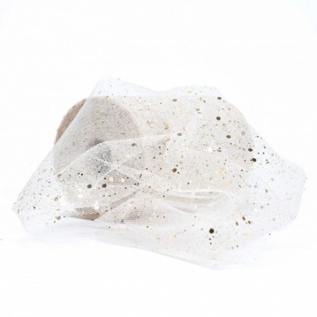 BRILLIANT TULLE CM14X50MT GOLD  - 3064M