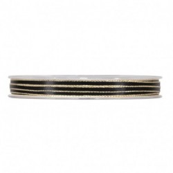 SATIN W/METAL HEDGE MM3X50MT BLACK  -