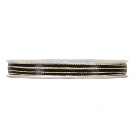 SATIN W/METAL HEDGE MM3X50MT BLACK  -