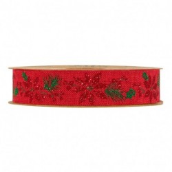 NASTRO RED MISTLETOE MM21X10MT  - 5227
