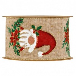 NASTRO CHRISTMAS ELFS MM63X10MT NATURAL