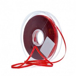 SATIN W/METAL HEDGE MM3X50MT RED  -