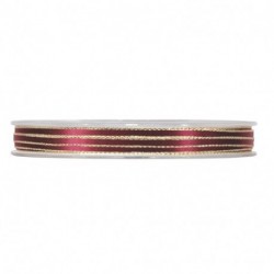 SATIN W/METAL HEDGE MM3X50MT BORDEAUX  -