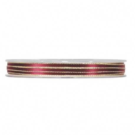 SATIN W/METAL HEDGE MM3X50MT BORDEAUX  -