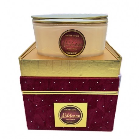 CANDELA LE STELLE 400G CUOIO/MENTA