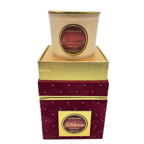 CANDELA LE STELLE 210G CUOIO/MENTA