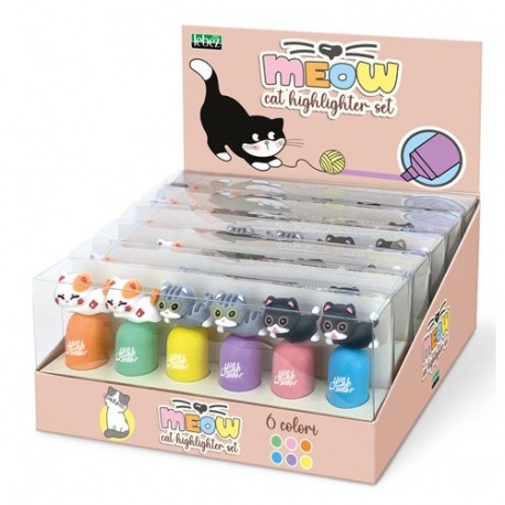 EVIDENZIATORI MINI MEOW SET 6 - 82071  -