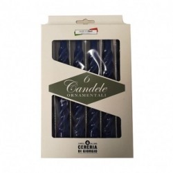 CANDELE TORTIGLIONE LACCATE 20CM 6PZ