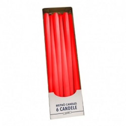 CANDELE CONICHE 40CM 6 PZ. - 56214ROSSA
