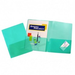 CARTELLINA CON DOPPIA TASCA IN PLASTICA