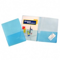 CARTELLINA CON DOPPIA TASCA IN PLASTICA