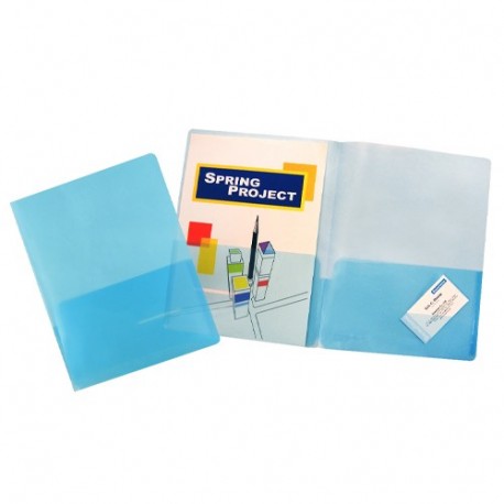 CARTELLINA CON DOPPIA TASCA IN PLASTICA