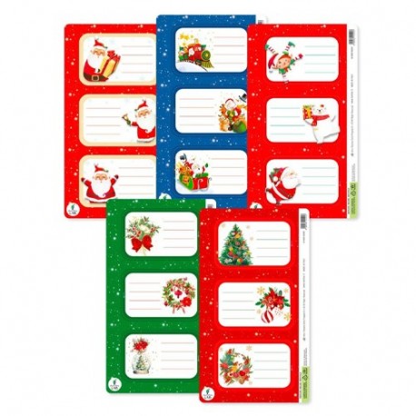 CHIUDIPACCO 2 FOGLI DA 3 ETICHETTE ADESI