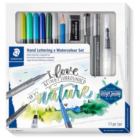 SET PER HAND LETTERING IN STILE ACQUEREL