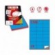 ETICHETTA ADESIVA C500BL BLU A4 70X36