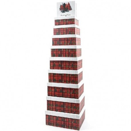 SET 10 SCATOLE RETTANGOLARI  37.5X29X16.