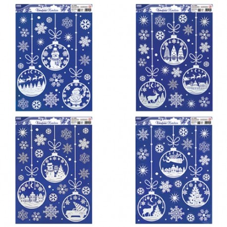 VETROFANIE NATALE BIANCHE XL - 82089