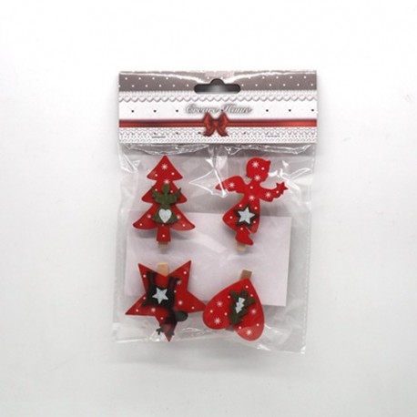 MOLLETTE 4 C/SOGG.NATALIZIO 6CM. ROSSE