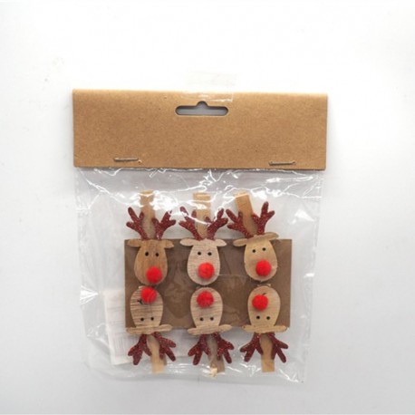 MOLLETTE 6 IN LEGNO 5 CM. A FORMA DI REN