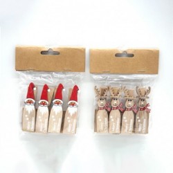 MOLLETTE 4 IN LEGNO CM.7.5 A FORMA DI RE