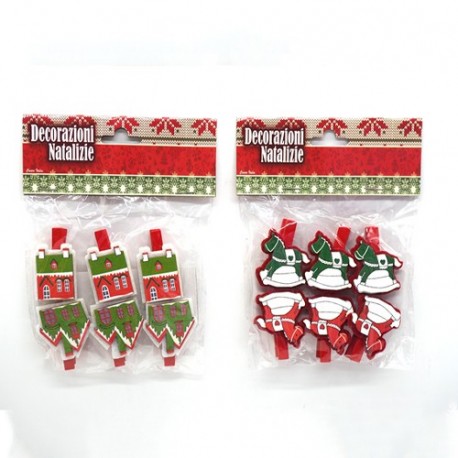 MOLLETTINE 6 LEGNO C/SOGG. NATALE H.4,5C
