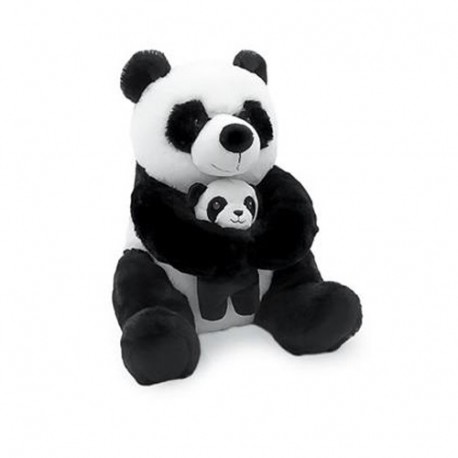 PELUCHE PANDA H26CM CON BABY - 25577